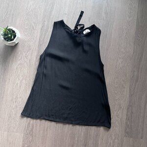 BNWOT Dixie Black Sleeveless Lightweight Blouse with Back Tie (from Italy)